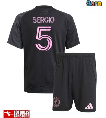 Inter Miami Sergio Busquets #5 Bortatröja Barn 2025-26 Kortärmad (+ Korta byxor)